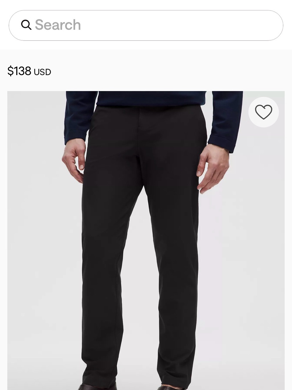 Lululemon Men's Classic Straight Fit Pants - Black